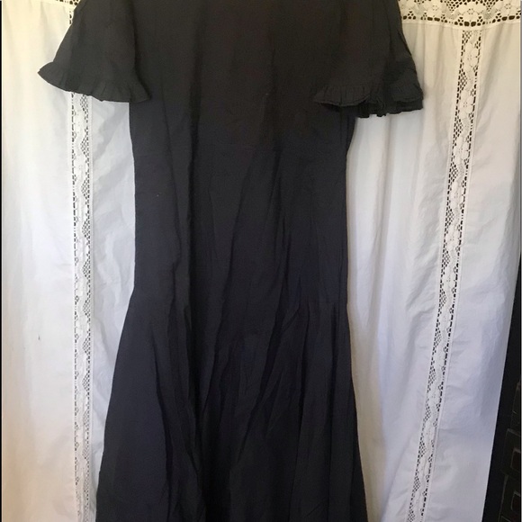 Black Cotton Dress with Slip - Picture 11 of 14